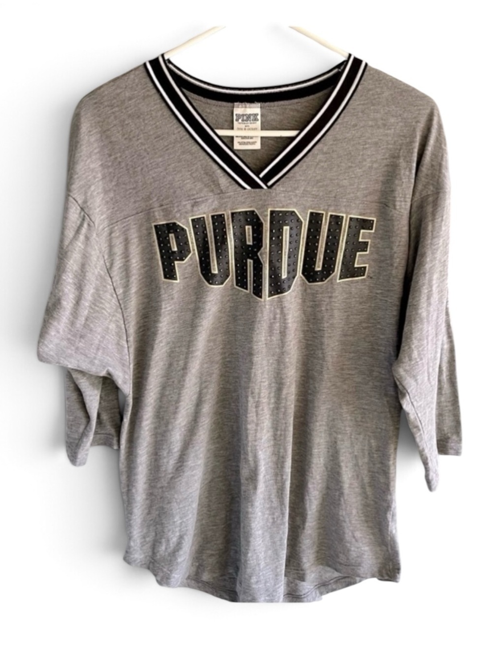 PINK Pullover ‘Game Day’ Gray Tee Top
